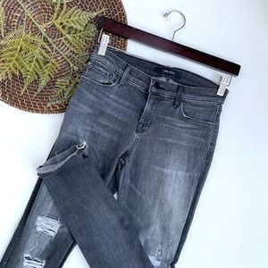 J Brand Womens Jeans Washed Black 811 Mid-Rise Skinny Jeans Affray Distressed 26